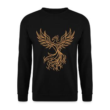 Phoenix Mythical Fire Bird Rising Tribal Art - Unisex Sweatshirt - black - Front - Alina (178cm) & Michal (187cm)