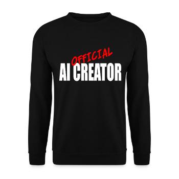 Official AI Creator Graphic Design - Unisex Sweatshirt - black - Front - Alina (178cm) & Michal (187cm)