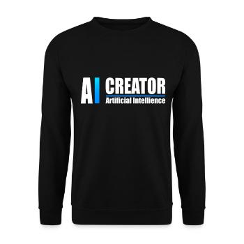 AI Creator Artificial Intelligence Enthusiast - Unisex Sweatshirt - black - Front - Alina (178cm) & Michal (187cm)