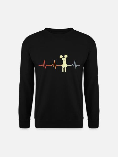 Cheerleaderin Herzlinie - Unisex Pullover - Schwarz