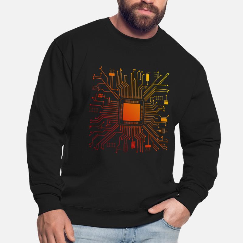 Tech Computer Motherboard Abstract Microchip Unisex Sweatshirt