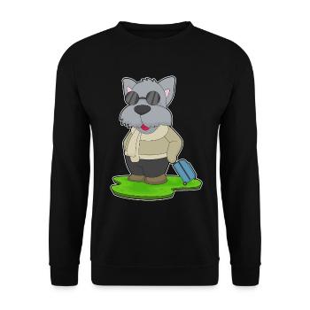 Valise de voyage pour chien - Sweat-shirt Unisexe - noir - Devant - Alina (178cm) & Michal (187cm)