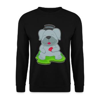 Hund Poker Pokerkarten - Unisex Pullover - Schwarz - Vorne - Alina (178cm) & Michal (187cm)