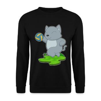Chat Joueur de Volley-ball Volley-ball - Sweat-shirt Unisexe - noir - Devant - Alina (178cm) & Michal (187cm)