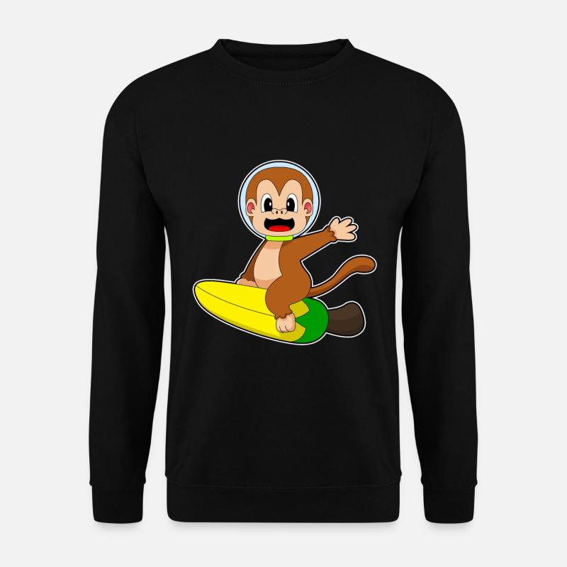 Affe Banane  - Unisex Pullover - Schwarz