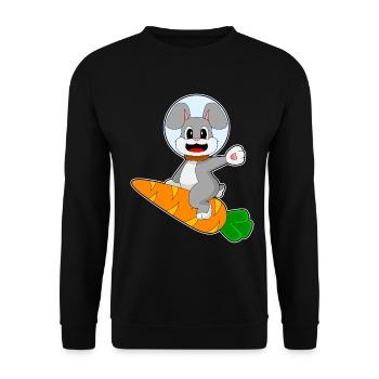 Rabbit Carrot - Unisex Sweatshirt - black - Front - Alina (178cm) & Michal (187cm)