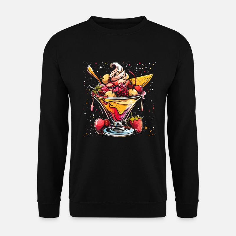 Graphique sundae à la crème glacée - Sweat-shirt Unisexe - noir