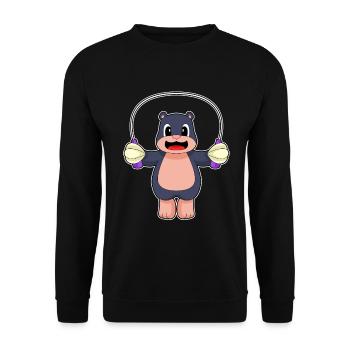 Mole Jumping Rope Skipping Rope Fitness - Unisex Sweatshirt - black - Front - Alina (178cm) & Michal (187cm)