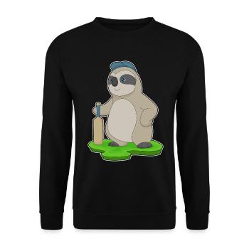 paresseux cricket batte de cricket - Sweat-shirt Unisexe - noir - Devant - Alina (178cm) & Michal (187cm)
