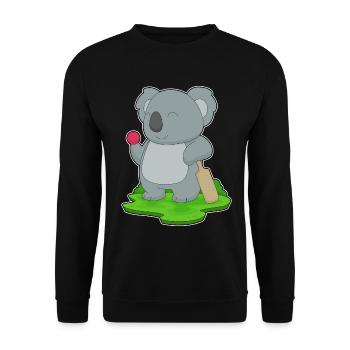 Koala Cricket Cricket Bats - Unisex Sweatshirt - black - Front - Alina (178cm) & Michal (187cm)