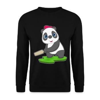 Panda Cricket Battes de cricket - Sweat-shirt Unisexe - noir - Devant - Alina (178cm) & Michal (187cm)