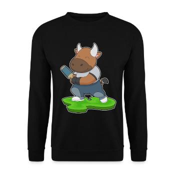 Bull Cricket Batte de cricket - Sweat-shirt Unisexe - noir - Devant - Alina (178cm) & Michal (187cm)