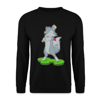 Wolf Cricket Cricketschläger - Unisex Pullover - Schwarz - Vorne - Alina (178cm) & Michal (187cm)