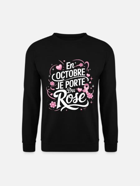 Rosa Oktober Kampf gegen Brustkrebs - Unisex Pullover - Schwarz