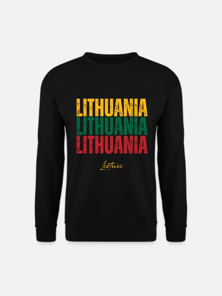 Flag of Lithuania, Lithuanian pride - Unisex Sweatshirt - black
