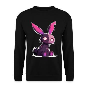 Goth Bunny Doll Hase Gothic Puppe Grunge Geschenk - Unisex Pullover - Schwarz - Vorne - Alina (178cm) & Michal (187cm)