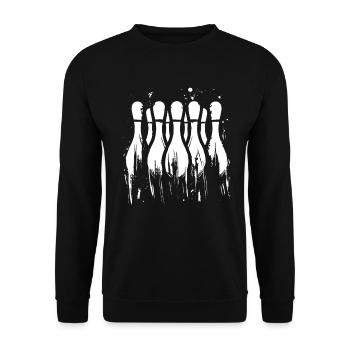 Graphiques de bowling - Sweat-shirt Unisexe - noir - Devant - Alina (178cm) & Michal (187cm)