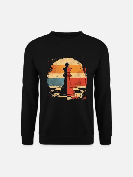 Chess piece Retrowave - Unisex Sweatshirt - black