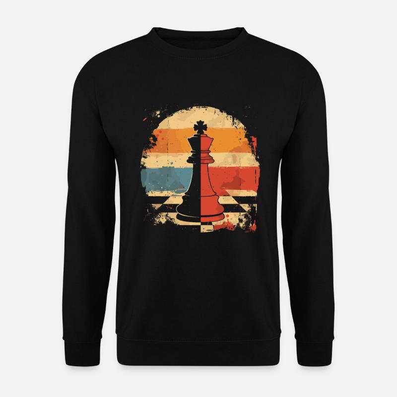 Pièce d’échecs Retrowave - Sweat-shirt Unisexe - noir