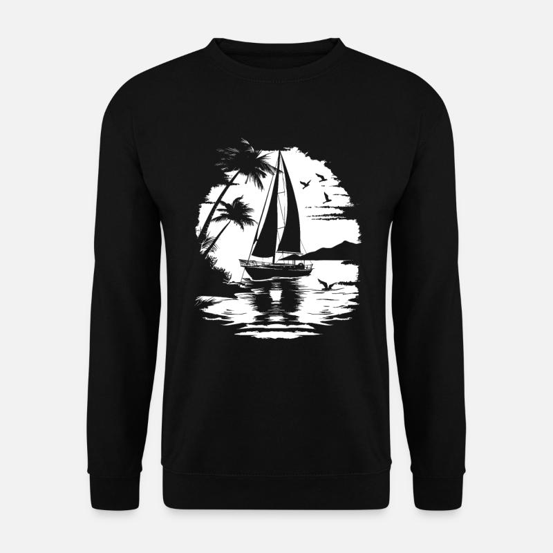 Sailing Drawing - Unisex Sweatshirt - black