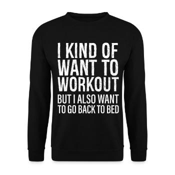 J’ai un peu envie de m’entraîner drôle - Sweat-shirt Unisexe - noir - Devant - Alina (178cm) & Michal (187cm)