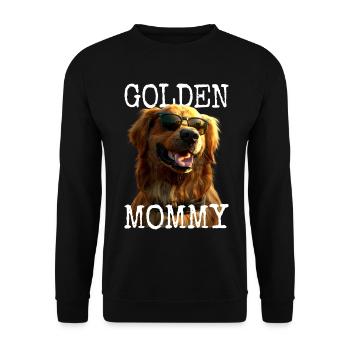 Maman dorée Maman Fête des mères Maman Golden Retriever - Sweat-shirt Unisexe - noir - Devant - Alina (178cm) & Michal (187cm)