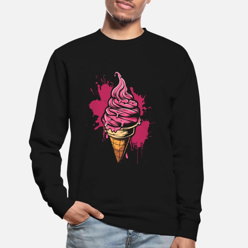 Softeis Farbkleckse Unisex Pullover