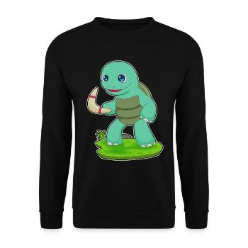 Turtle Boomerang - Unisex Sweatshirt - black - Front - Alina (178cm) & Michal (187cm)
