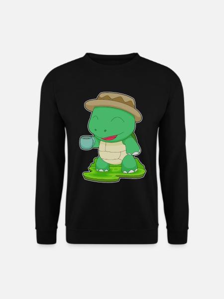 Schildkröte Kaffee Tasse - Unisex Pullover - Schwarz