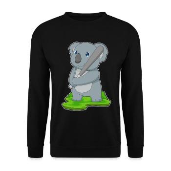 Koala Baseball Baseball Bat - Unisex Sweatshirt - black - Front - Alina (178cm) & Michal (187cm)
