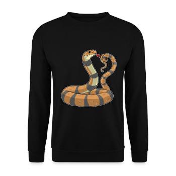 Snake Lipstick - Unisex Sweatshirt - black - Front - Alina (178cm) & Michal (187cm)