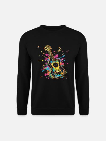 Ukulele Streetart - Unisex Pullover - Schwarz