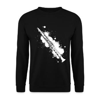 Flute Graffiti - Unisex Sweatshirt - black - Front - Alina (178cm) & Michal (187cm)