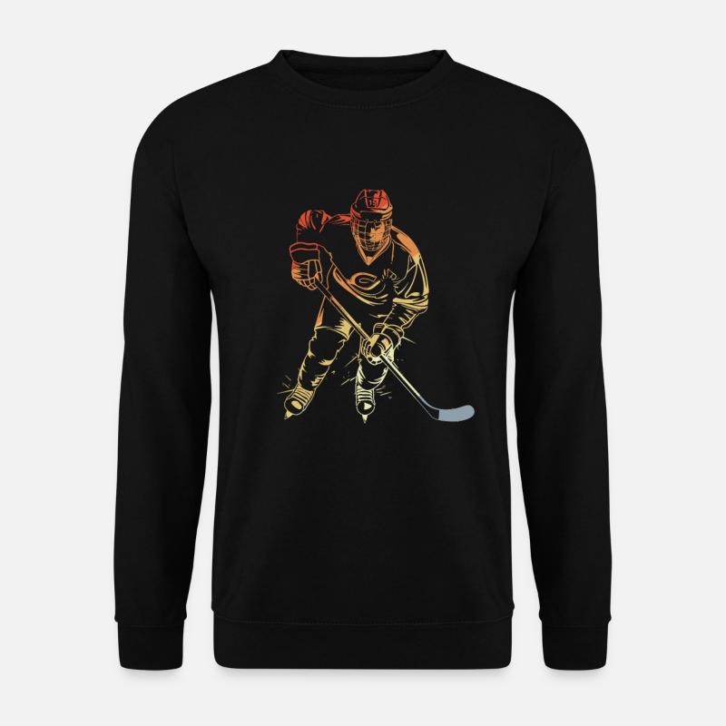 Ice hockey player retro style - Unisex Sweatshirt - black