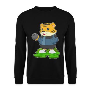 Tiger Bowling Bowlingkugel - Unisex Pullover - Schwarz - Vorne - Alina (178cm) & Michal (187cm)