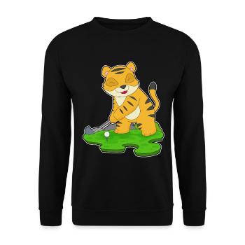 Tiger Golf Golfschläger - Unisex Pullover - Schwarz - Vorne - Alina (178cm) & Michal (187cm)