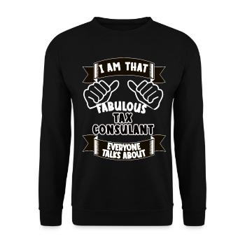 Conseiller fiscal Idée de cadeau drôle de dicton - Sweat-shirt Unisexe - noir - Devant - Alina (178cm) & Michal (187cm)