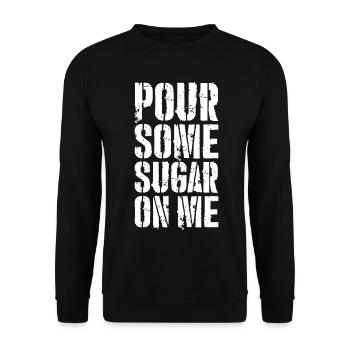 Gieß etwas Zucker auf mich - Unisex Pullover - Schwarz - Vorne - Alina (178cm) & Michal (187cm)