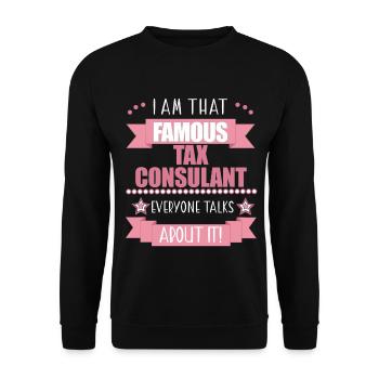 Steuerberaterin Steuern Beruf Damen Geschenk - Unisex Pullover - Schwarz - Vorne - Alina (178cm) & Michal (187cm)