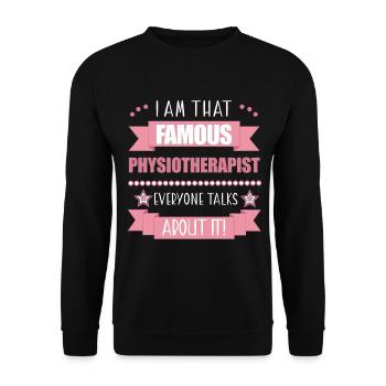 Physiotherapeutin Beruf Damen Geschenk - Unisex Pullover - Schwarz - Vorne - Alina (178cm) & Michal (187cm)