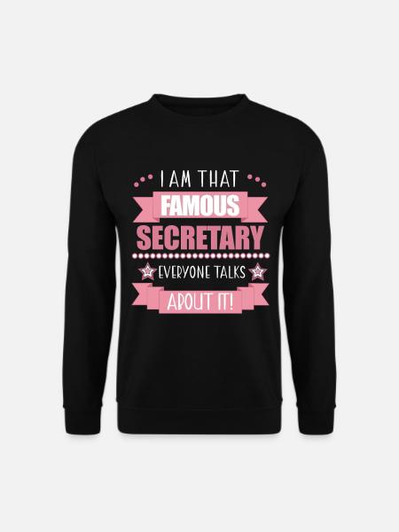 Sekretärin Beruf Büro Damen Geschenk - Unisex Pullover - Schwarz