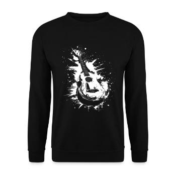 Ukulele Graffiti - Unisex Pullover - Schwarz - Vorne - Alina (178cm) & Michal (187cm)