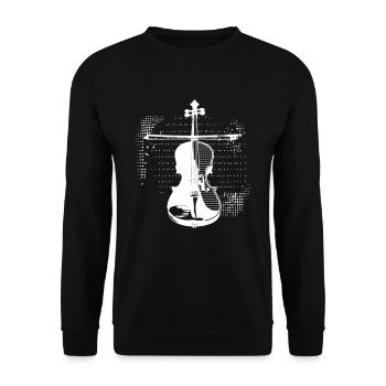 Violin player - Unisex Sweatshirt - black - Front - Alina (178cm) & Michal (187cm)