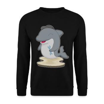 Atelier de clé mécanique Delfin - Sweat-shirt Unisexe - noir - Devant - Alina (178cm) & Michal (187cm)