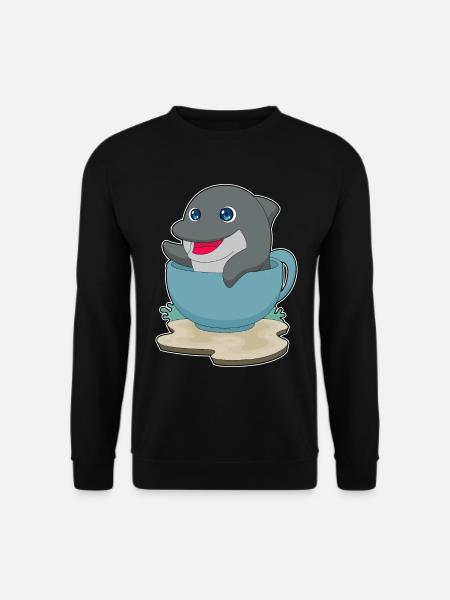 Dolphin Mug - Unisex Sweatshirt - black
