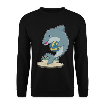 Dauphin Joueur de volley-ball Volley-ball - Sweat-shirt Unisexe - noir - Devant - Alina (178cm) & Michal (187cm)