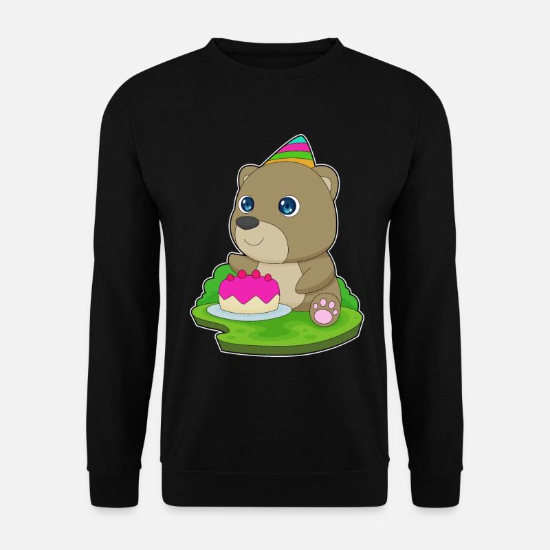 Bear Birthday Cake - Unisex Sweatshirt - black