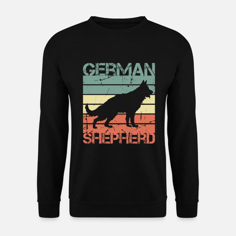 Retro German Shepherd - Unisex Sweatshirt - black