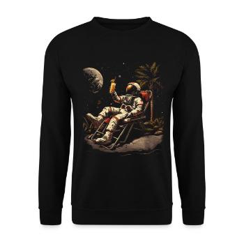 Astronaute Cocktail Pension Cadeau Retraité - Sweat-shirt Unisexe - noir - Devant - Alina (178cm) & Michal (187cm)