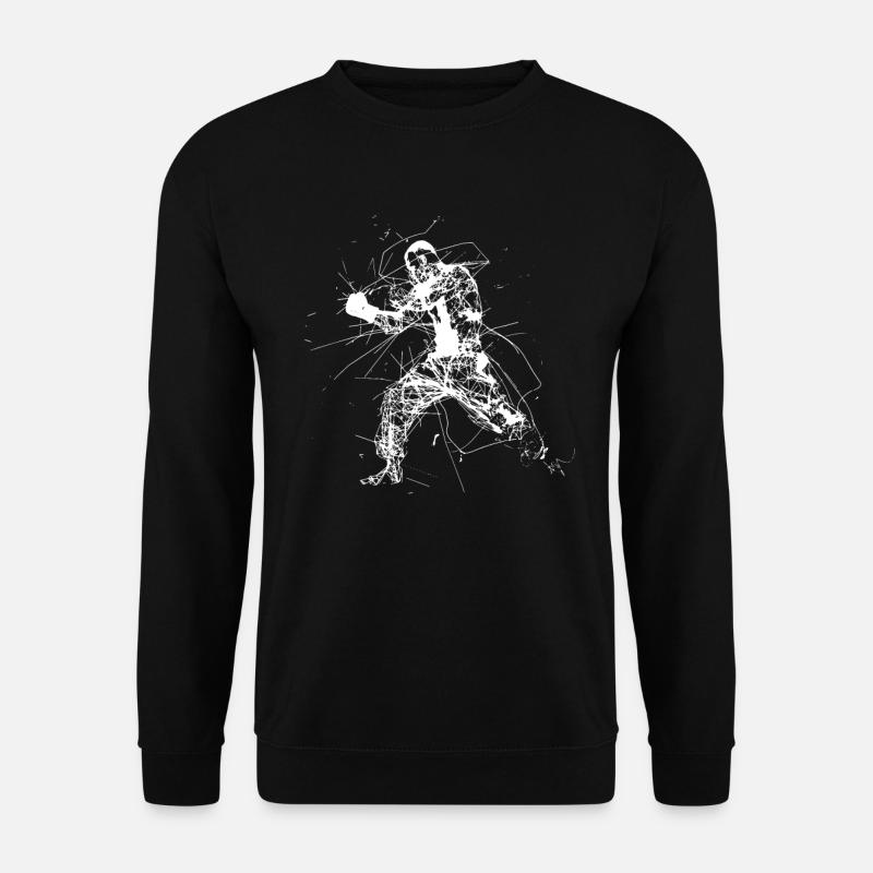 Kickboxing Drawing - Unisex Sweatshirt - black